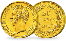 Monnaie ancienne 20 Francs or Louis Philippe Tête Nue